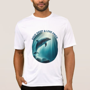 Duik diepe live gratis dolfijn t-shirt