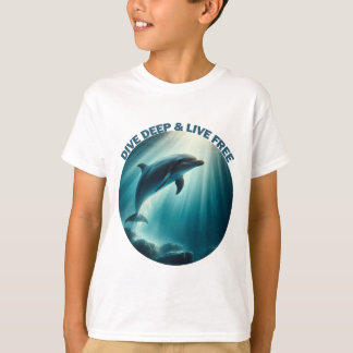 Duik diepe live gratis dolfijn t-shirt