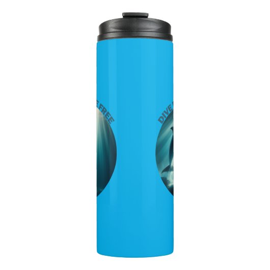 Duik diepe live gratis dolfijn thermosbeker (Voorkant)