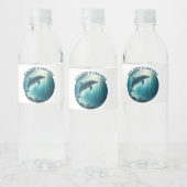 Duik diepe live gratis dolfijn waterfles etiket (Flessen)