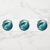 Duik diepe live gratis dolfijn waterfles etiket (Enkel label)