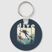 duik duik scuba duiker sleutelhanger (Voorkant)