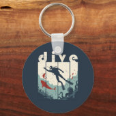 duik duik scuba duiker sleutelhanger (Voorkant)
