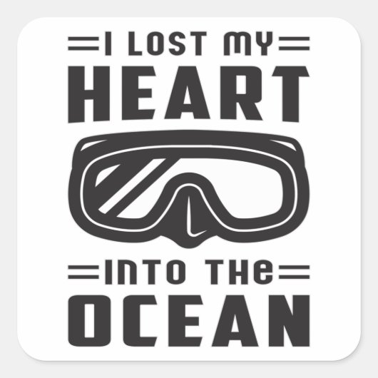 Duik Duiken Zee Duiker Duiken Grappig cadeau-idee Vierkante Sticker (Voorkant)