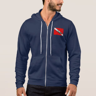 Duik- en gekreukelde duikvlag hoodie