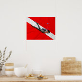 Duik- en gekreukelde duikvlag poster (Keuken)