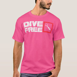 Duik Gratis Grappige Oceaan Duiken Expert Gratis D T-shirt