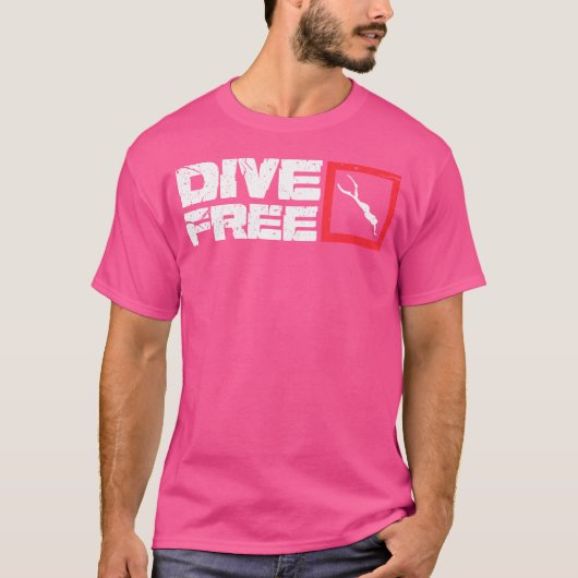 Duik Gratis Grappige Oceaan Duiken Expert Gratis D T-shirt (Voorkant)