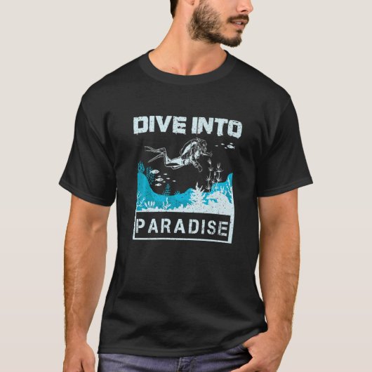 Duik het paradijs in t-shirt (Voorkant)