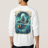 Duik in avontuur met DJ Piloting a Steampunk Trui (Achterkant)