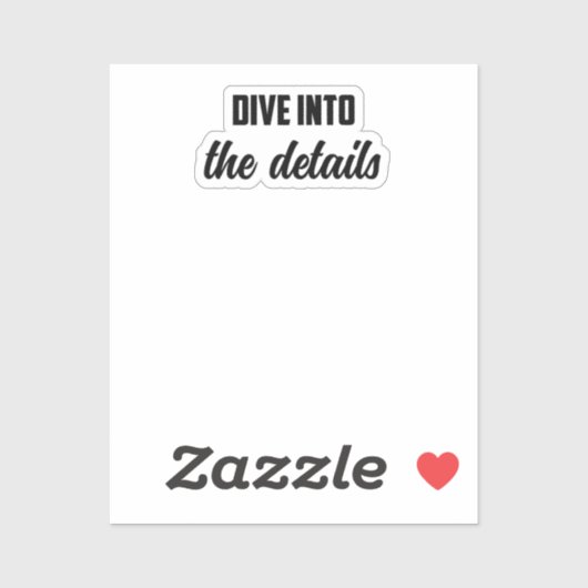 Duik in de details: Onderzoeksgeest Deep Div Sticker (Vel)