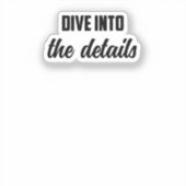 Duik in de details: Onderzoeksgeest Deep Div Sticker (Voorkant)