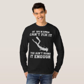 Duik in de lach: als duiken het niet kan repareren t-shirt (Voorkant volledig)