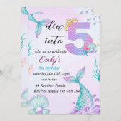 Duik in de uitnodiging voor de vijfde verjaardag v (Voorkant / Achterkant)
