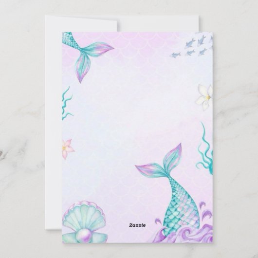 Duik in de uitnodiging voor de vijfde verjaardag v (Achterkant)