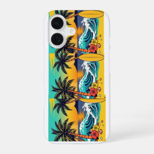 Duik in de zomer met levendige strandvibes! iPhone 16 hoesje