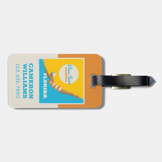Duik in de zon | Florida Bagagelabel (Achterkant horizontaal)
