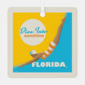 Duik in de zon | Florida Metalen Ornament (Achterkant)