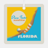 Duik in de zon | Florida Metalen Ornament (Voorkant)