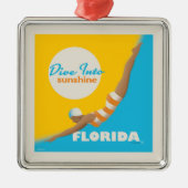 Duik in de zon | Florida Metalen Ornament (Voorkant)