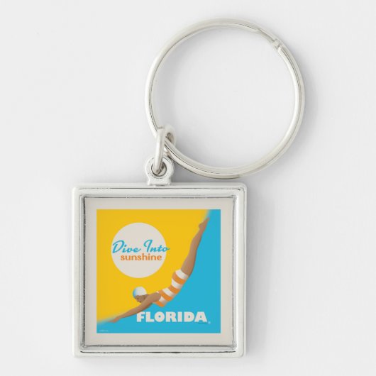 Duik in de zon | Florida Sleutelhanger (Voorkant)