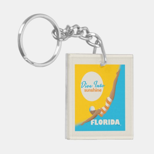 Duik in de zon | Florida Sleutelhanger (Voorkant Links)