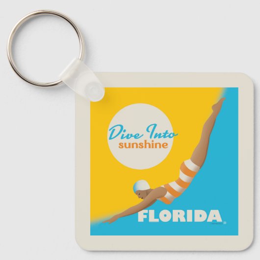 Duik in de zon | Florida Sleutelhanger (Voorkant)