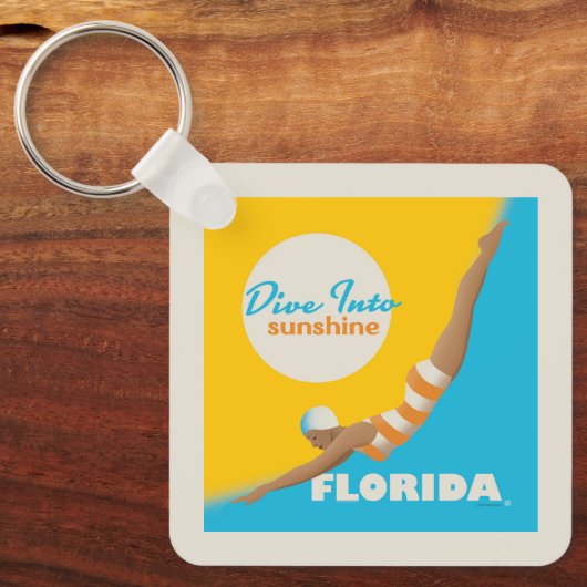 Duik in de zon | Florida Sleutelhanger (Voorkant)