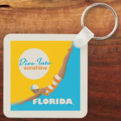 Duik in de zon | Florida Sleutelhanger (Achterkant)