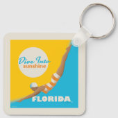 Duik in de zon | Florida Sleutelhanger (Achterkant)