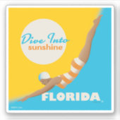 Duik in de zon | Florida Sticker (Voorkant)