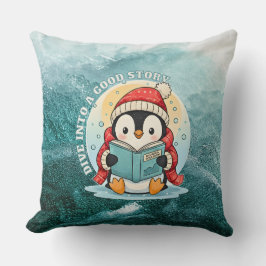 Duik in een goed verhaal Leeskussen van de Pinguïn Kussen
