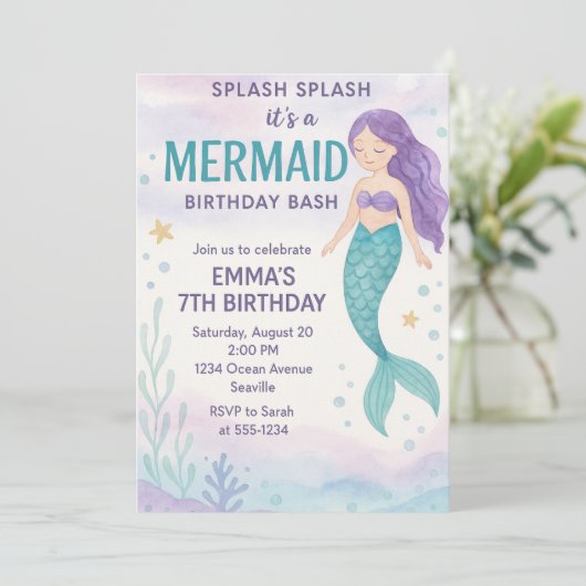 Duik in een magisch feest kaart (Staand voorkant)