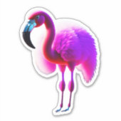 Duik in een wereld van Flamingo-Stickers Sticker (Voorkant)