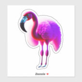 Duik in een wereld van Flamingo-Stickers Sticker (Vel)