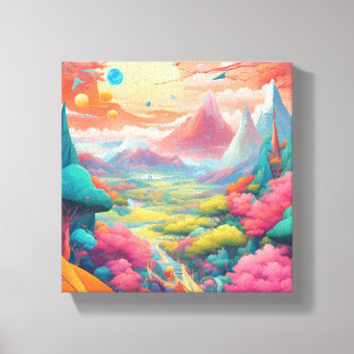 Duik in een wereld van surrealistische Abstracte k Canvas Afdruk