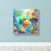 Duik in een wereld van surrealistische Abstracte k Canvas Afdruk (Insitu (Houten vloer))