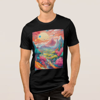 Duik in een wereld van surrealistische Abstracte k Tri-Blend Shirt