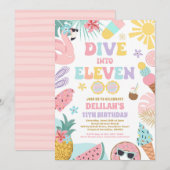 Duik in elf tropische stranden 11e verjaardag kaart (Voorkant / Achterkant)