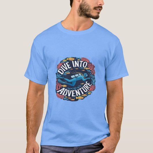Duik in het avontuur Scuba Diving Ocean Exploratio T-shirt (Voorkant)