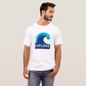 Duik in het Serenity Ocean Wave T-shirt (Voorkant volledig)