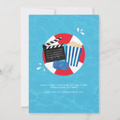 Duik in Movie Pool Party Uitnodiging voor verjaard (Achterkant)