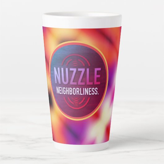 Duik in nabuurschap latte mok (Voorkant)