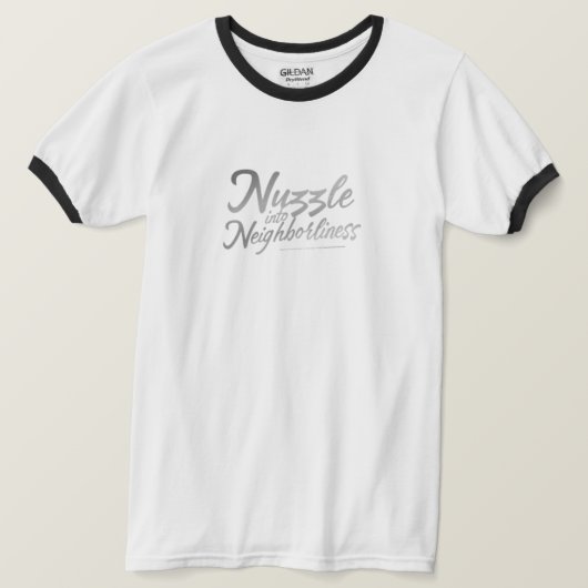 Duik in nabuurschap t-shirt (Design voorkant)