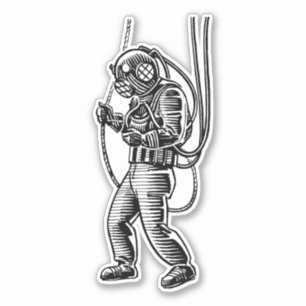 Duik in Nostalgie:  Deep Zee Diver Sticker