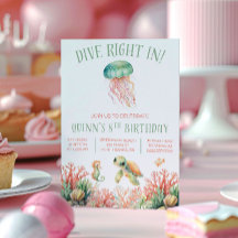 Duik in, onder het Zee, pastelverjaardag