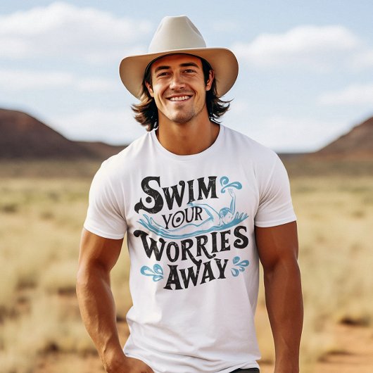 Duik in sereniteit: Zwem je zorgen weg T-shirt