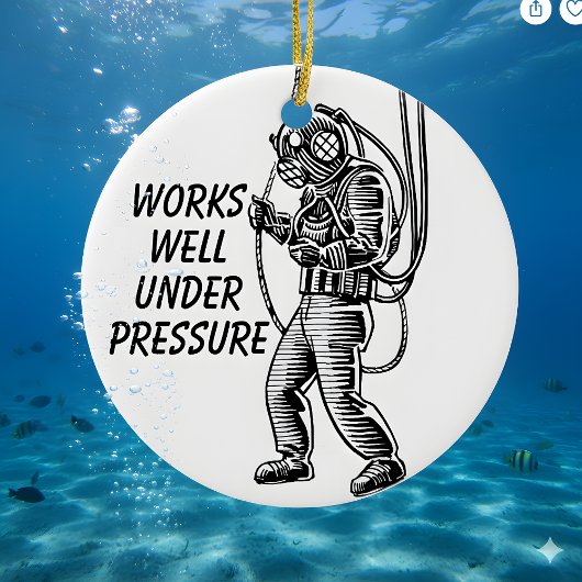 Duik in veerkracht -  Deep Zee Diver Keramisch Ornament