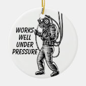 Duik in veerkracht -  Deep Zee Diver Keramisch Ornament (Voorkant)