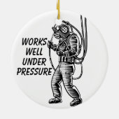 Duik in veerkracht -  Deep Zee Diver Keramisch Ornament (Achterkant)